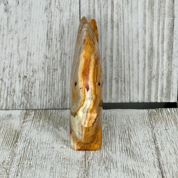 Vintage Carved Onyx Fish Figurine Paperweight - Picture 4 of 5